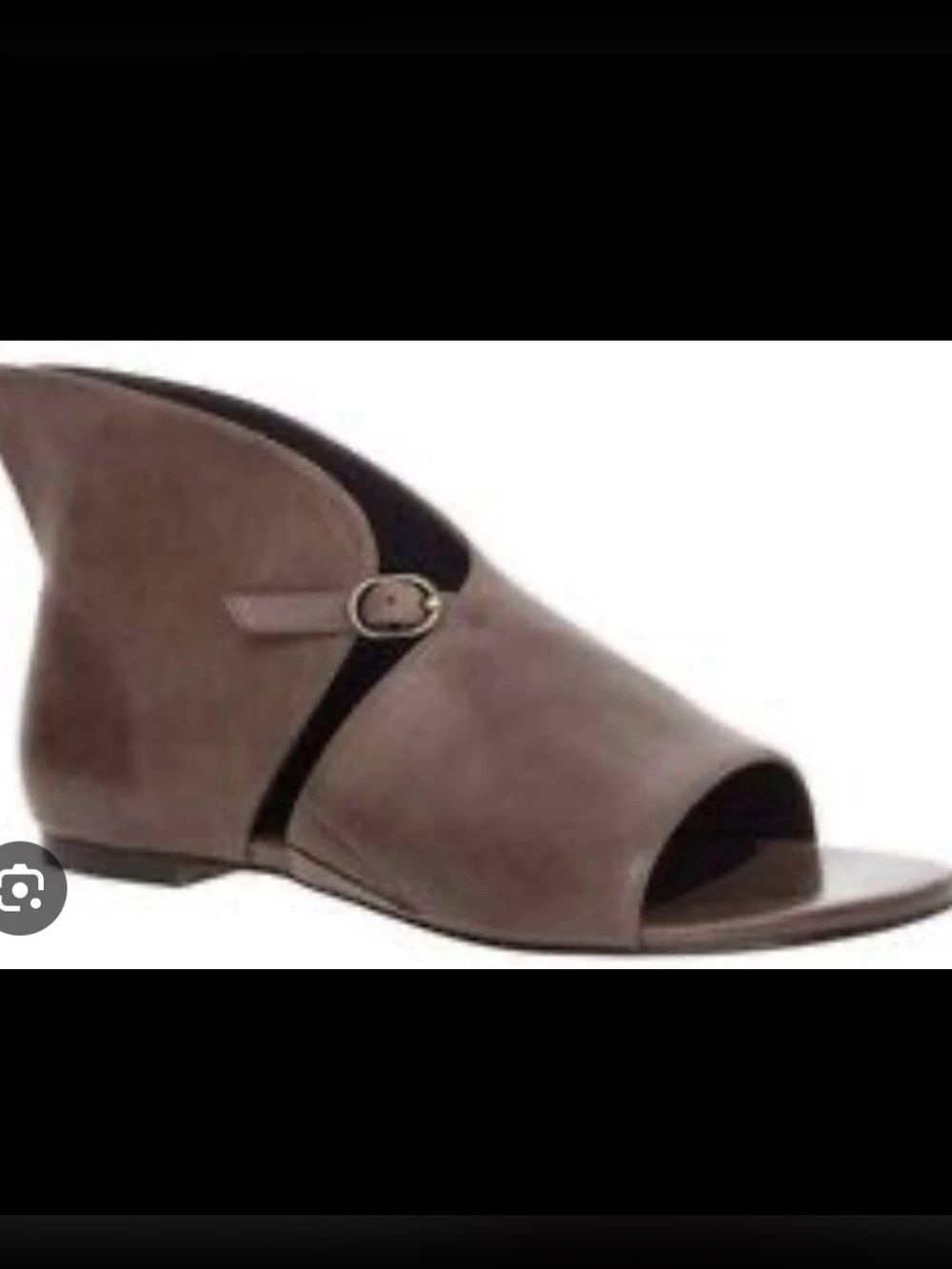 Leon Max Sandals Shoes Womens Brown Leather Flat Ankle Strap Size 8.5 M
